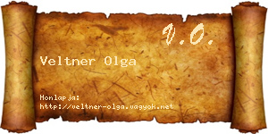 Veltner Olga névjegykártya